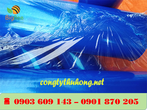 màng PE quấn hàng màu xanh dương
