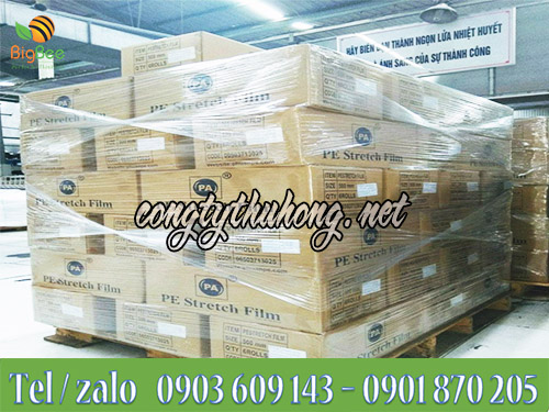 Kích thước hàng hóa lớn sẽ dùng màng pe khổ lớn