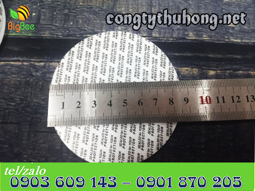 Mẫu màng seal tự dính có kích cỡ 8,6cm