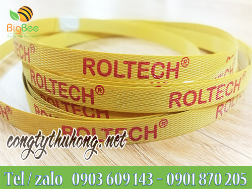 Mẫu in logo tên doanh nghiệp trên dây đai