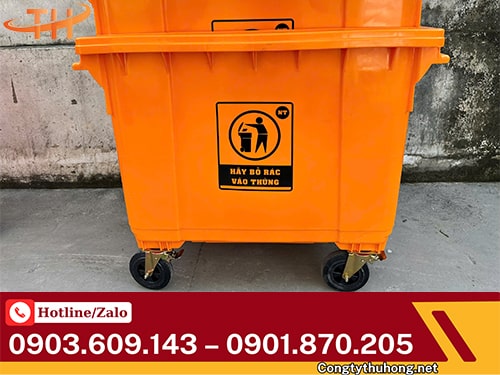 Thùng rác nhựa 660L Nguồn sỉ thùng rác nhựa