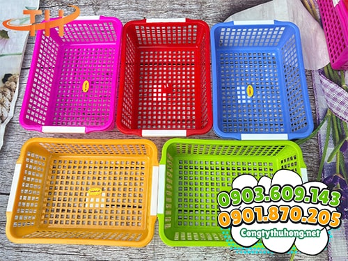 Rổ nhựa chữ nhật Rổ chữ nhật đựng đồ giá rẻ