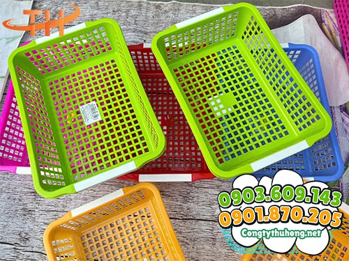 Rổ nhựa chữ nhật Rổ chữ nhật giá rẻ TPHCM