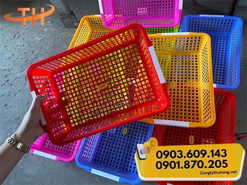 Rổ chữ nhật đỏ Rổ chữ nhật giá rẻ