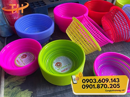 Rổ nhựa tròn giá rẻ Rổ chữ nhật nhỏ giá rẻ