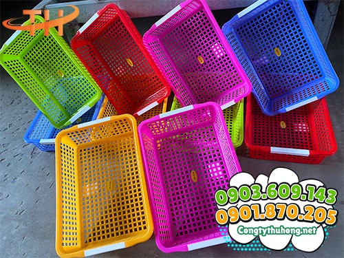 Rổ nhựa chữ nhật Rổ nhựa chữ nhật giá rẻ TPHCM