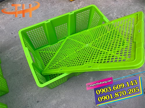 Rổ nhựa đựng trái cây màu xanh Rổ nhựa đựng trái cây màu xanh