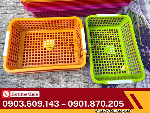 Rổ nhựa vuông nhiều màu Rổ nhựa vuông nhiều màu giá sỉ