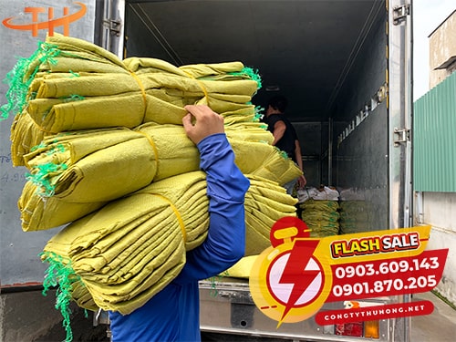 Sản xuất bao tải in logo theo yêu cầu Sản xuất bao in logo theo yêu cầu