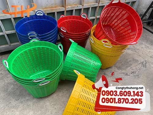 Sọt nhựa tròn trung Sọt nhựa tròn trung