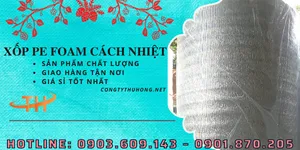 Xốp pe foam cách nhiệt 1 mặt bạc
