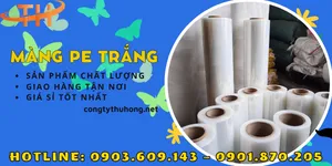 Cuộn màng pe trắng quấn tay