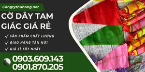 Cờ dây tam giác trang trí nhiều màu  – bền đẹp, giá rẻ