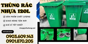 Thùng rác nhựa 120l có bánh xe giá rẻ – giao hàng toàn quốc