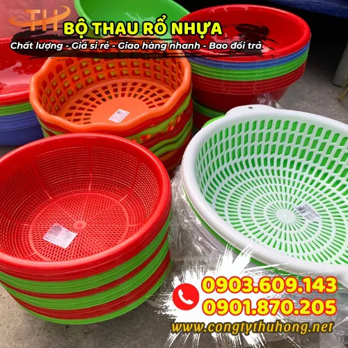 BỘ THAU RỔ NHỰA