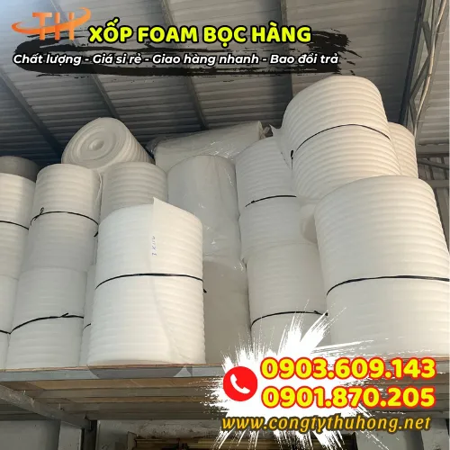 XỐP FOAM PE TRẮNG MỎNG