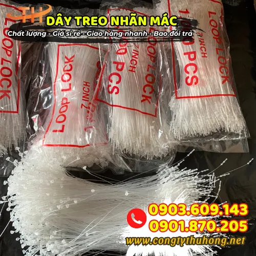 DÂY NHỰA TRẮNG TREO NHÃN MÁC 