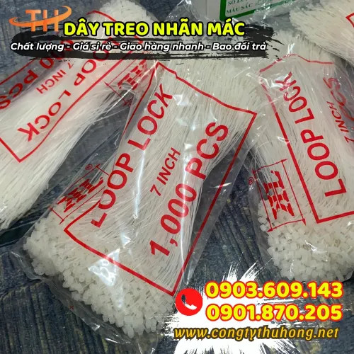 DÂY NHỰA TRẮNG TREO NHÃN MÁC 