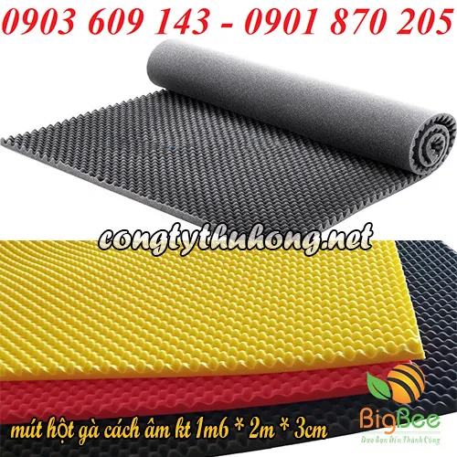 MÚT XỐP HỘT GÀ CÁCH ÂM KT 1M6 * 2M * 3CM