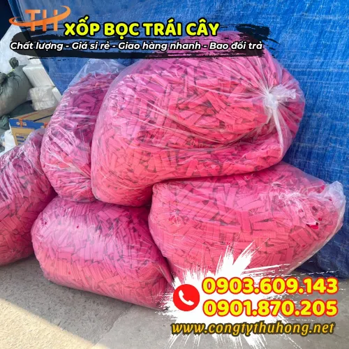 XỐP BỌC TRÁI CÂY MÀU ĐỎ