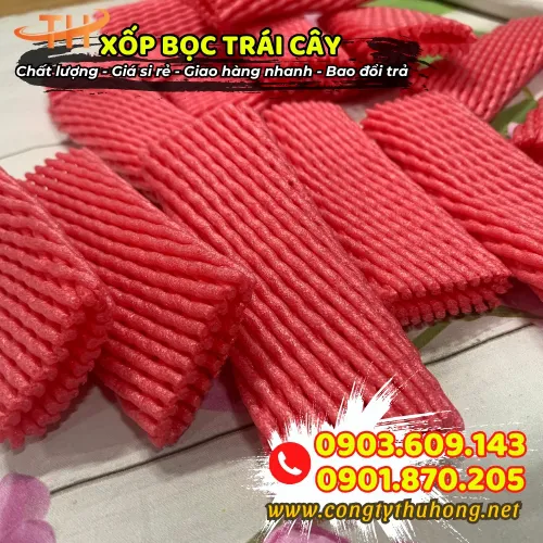 XỐP BỌC TRÁI CÂY MÀU ĐỎ