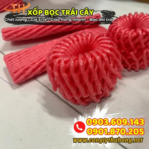 XỐP BỌC TRÁI CÂY MÀU ĐỎ