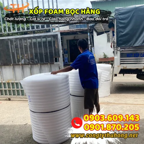 XỐP FOAM PE TRẮNG MỎNG