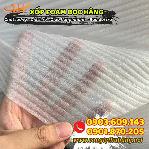 XỐP FOAM PE TRẮNG MỎNG
