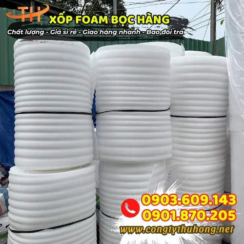 XỐP FOAM PE TRẮNG MỎNG