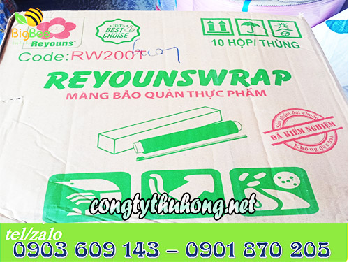 Thông tin bên ngoài thùng màng bọc thực phẩm