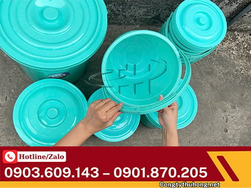 Thùng nhựa tròn Thùng nhựa tròn có nắp đựng nước
