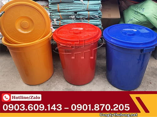 Thùng nhựa tròn Thùng nhựa tròn có nắp giá sỉ