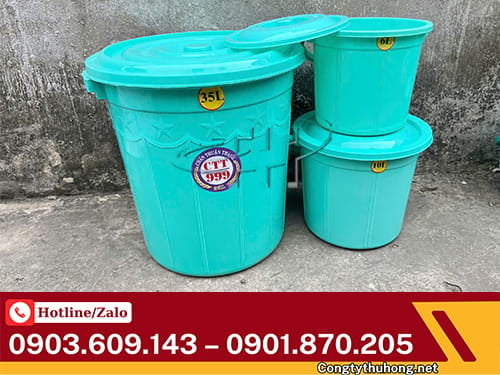 Thùng nhựa tròn Thùng nhựa tròn có nắp
