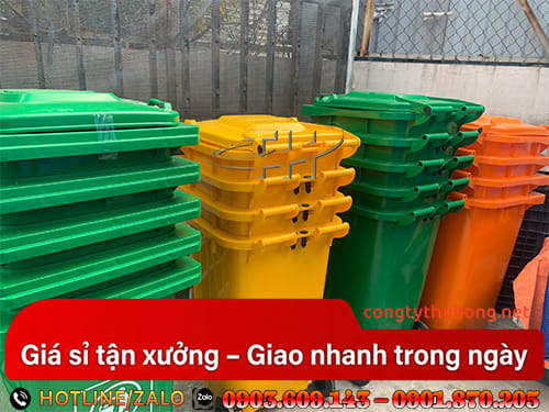 Thùng rác nhựa có bánh xe Thùng rác có bánh xe giá sỉ