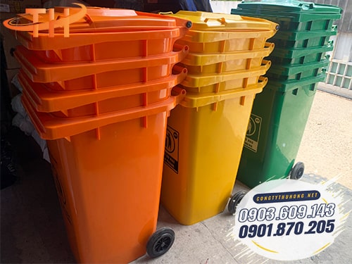 Thùng rác công cộng 240l các loại Thùng rác công cộng giá rẻ