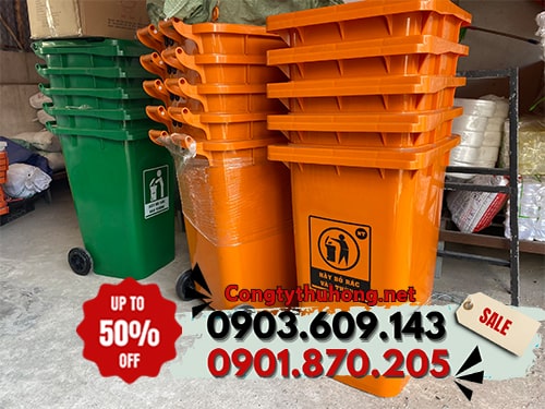 Thùng rác công cộng 240lit Thùng rác giá sỉ