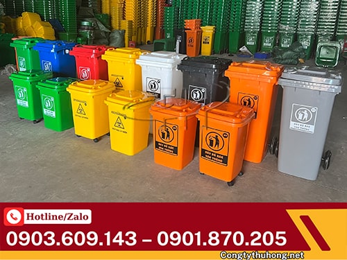 Thùng rác nhựa 120l Thùng rác nhựa 120l có bánh xe