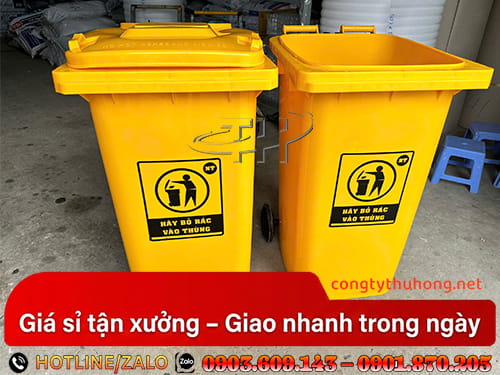 Thùng rác nhựa có bánh xe Thùng rác nhựa có bánh xe giá sỉ TPHCM