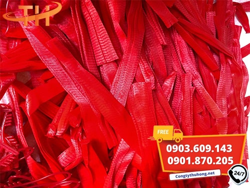 Túi lưới đựng trái cây màu đỏ Túi lưới đựng trái cây màu đỏ