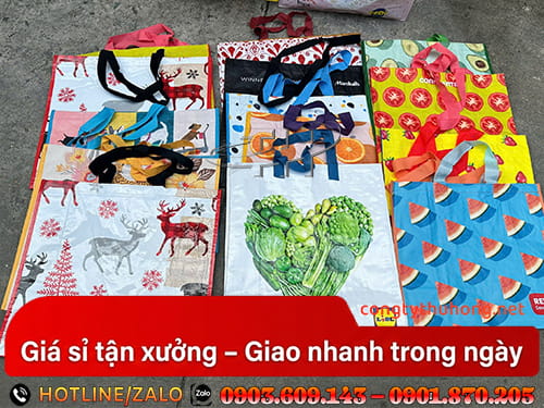 Túi PP dệt Túi PP dệt có quai xách giá tốt