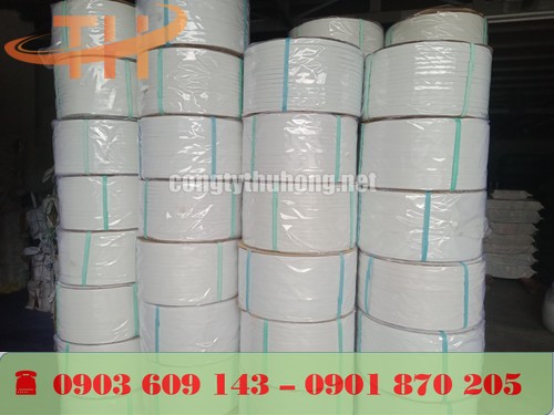 Cuộn dây đai PP 10kg màu trắng sữa tại xưởng