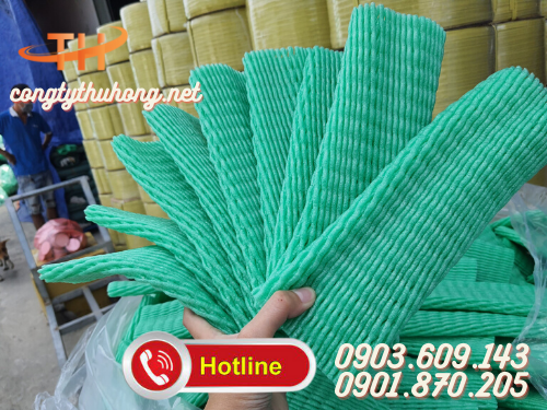 Xốp bọc trái cây màu xanh