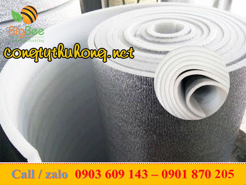 Mút xốp foam trắng tráng bạc 1 mặt không keo dán