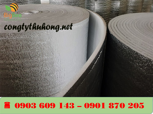 Cuộn xốp cách nhiệt foam trắng 1 mặt bạc không keo dán