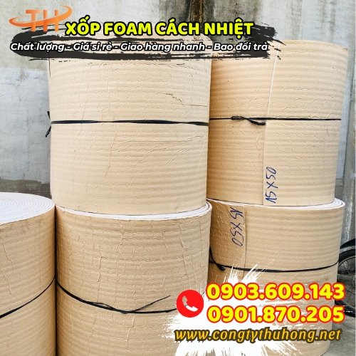 Xốp foam cách nhiệt một mặt keo Xốp foam cách nhiệt một mặt keo