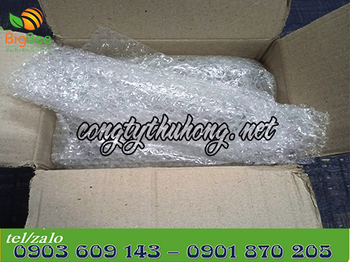 Sử dụng xốp bóng khí gói hàng dễ vỡ khi vận chuyện