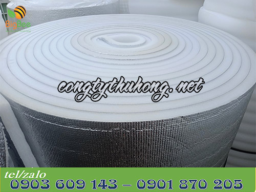 Cuộn xốp foam trắng tráng bạc cách nhiệt