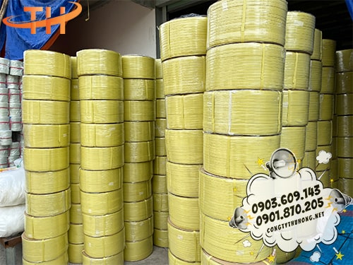 Dây đai PP vàng Xưởng sản xuất dây đai PP
