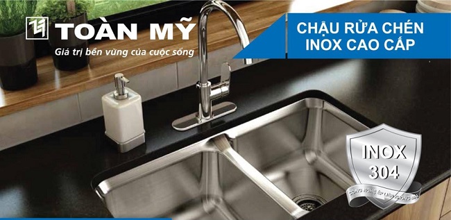 Chậu rửa chén inox Toàn Mỹ Chậu rửa chén inox Toàn Mỹ