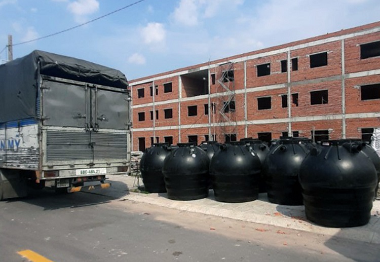 Giao hàng Dự án Bồn tự hoại tại Bình Dương Giao hàng Dự án Bồn tự hoại tại Bình Dương